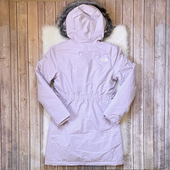 The North Face Women’s Arctic Parka Waterproof Coat In Lavender Fog - Picture 6 of 9